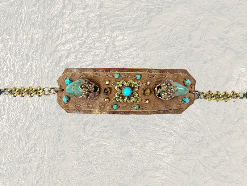 GILDED BRACELET : Turquoise & Tiger Eye G i l d e d   M a n e