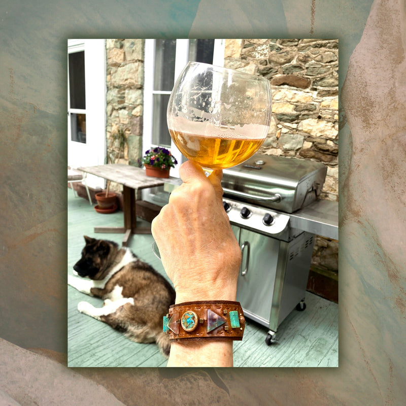 GILDED WRISTBAND : Turquoise & Agate G i l d e d   M a n e
