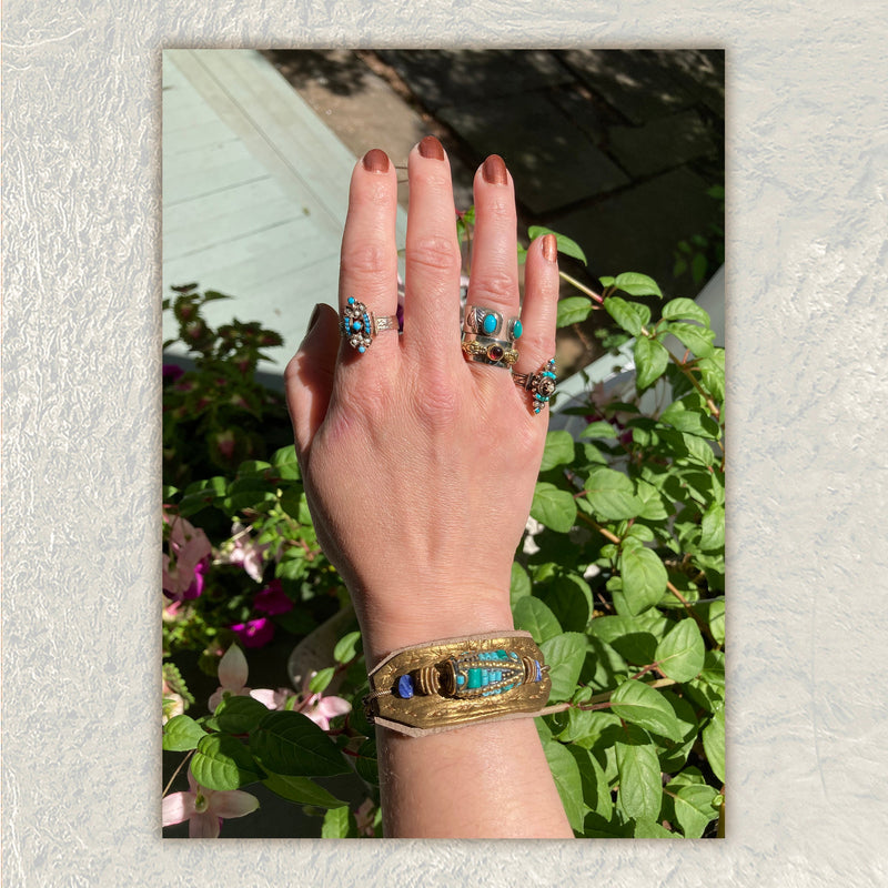 GILDED WRISTBAND : Turquoise & Sodalite G i l d e d   M a n e