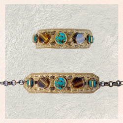 GILDED WRISTBAND Turquoise Tiger Eye โ G i l d e d M a n e