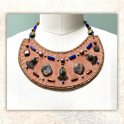 SHIELD NECKLACE : Turquoise & Tiger Eye