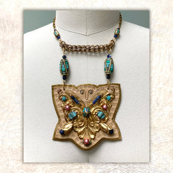 SHIELD NECKLACE : Abstract Butterfly